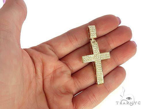 3008-14k-gold-diamond-cross-pendant-65953-5.jpg 14K Gold Diamond Cross Pendant 65953