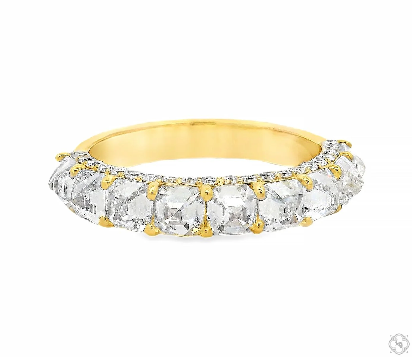 Upside Down Asscher Diamond Band 70825