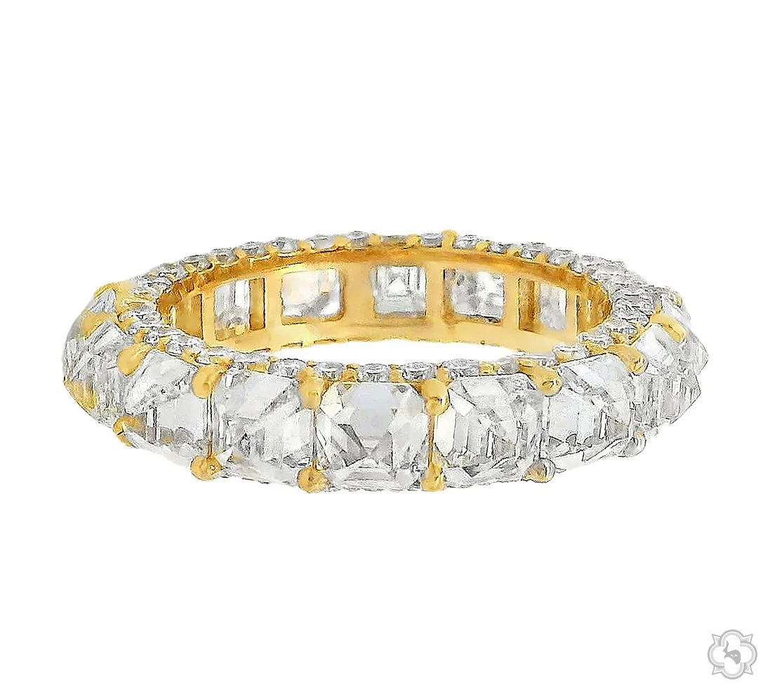 Upside Down Asscher Diamond Eternity Band 70826
