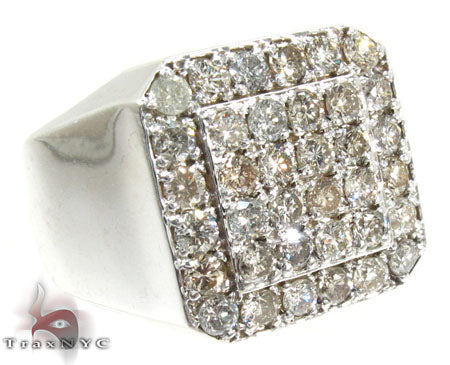 TraxNYC Heavy Silver Diamond Ring 25649