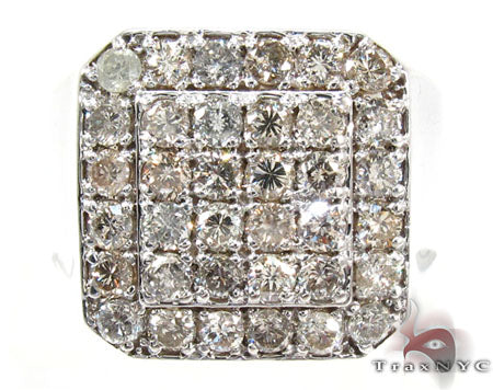 TraxNYC Heavy Silver Diamond Ring 25649