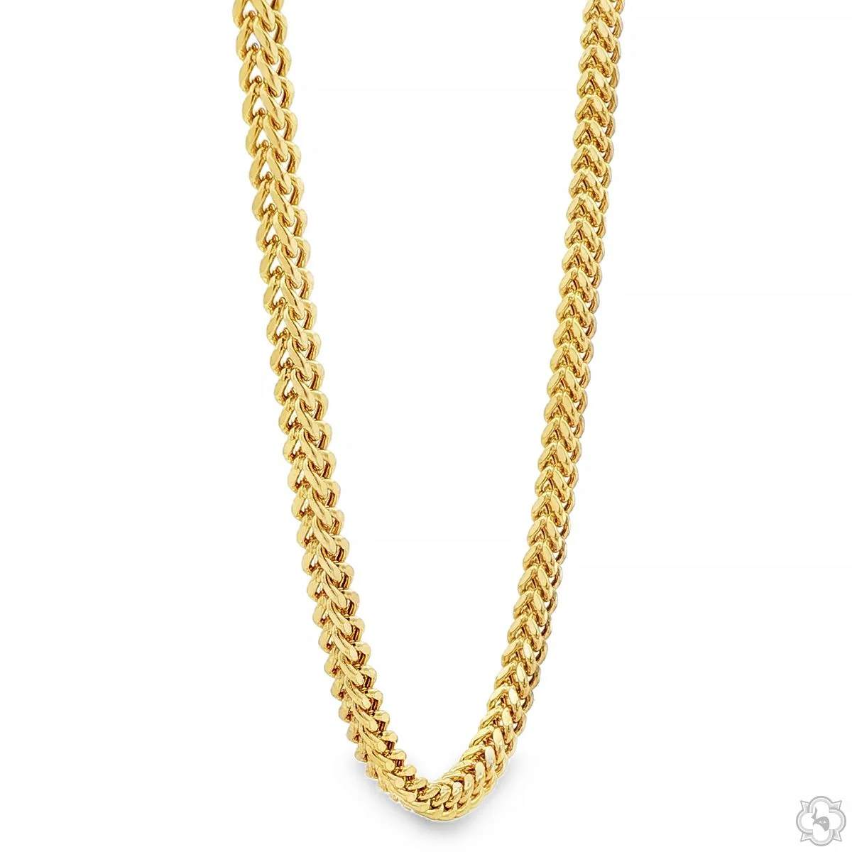 Mens 10k Hollow Yellow Gold Franco Chain 22 Inches 3.9mm 70879