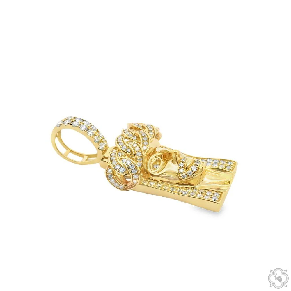 3392-14k-gold-diamond-cuban-link-crown-jesus-pendant-65842-4.webp 14k Gold Diamond Cuban Link Crown Jesus Pendant 65842