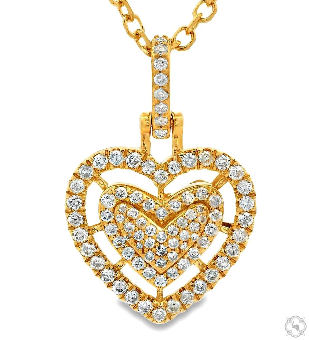 Heart Shape Diamond Necklace 70289