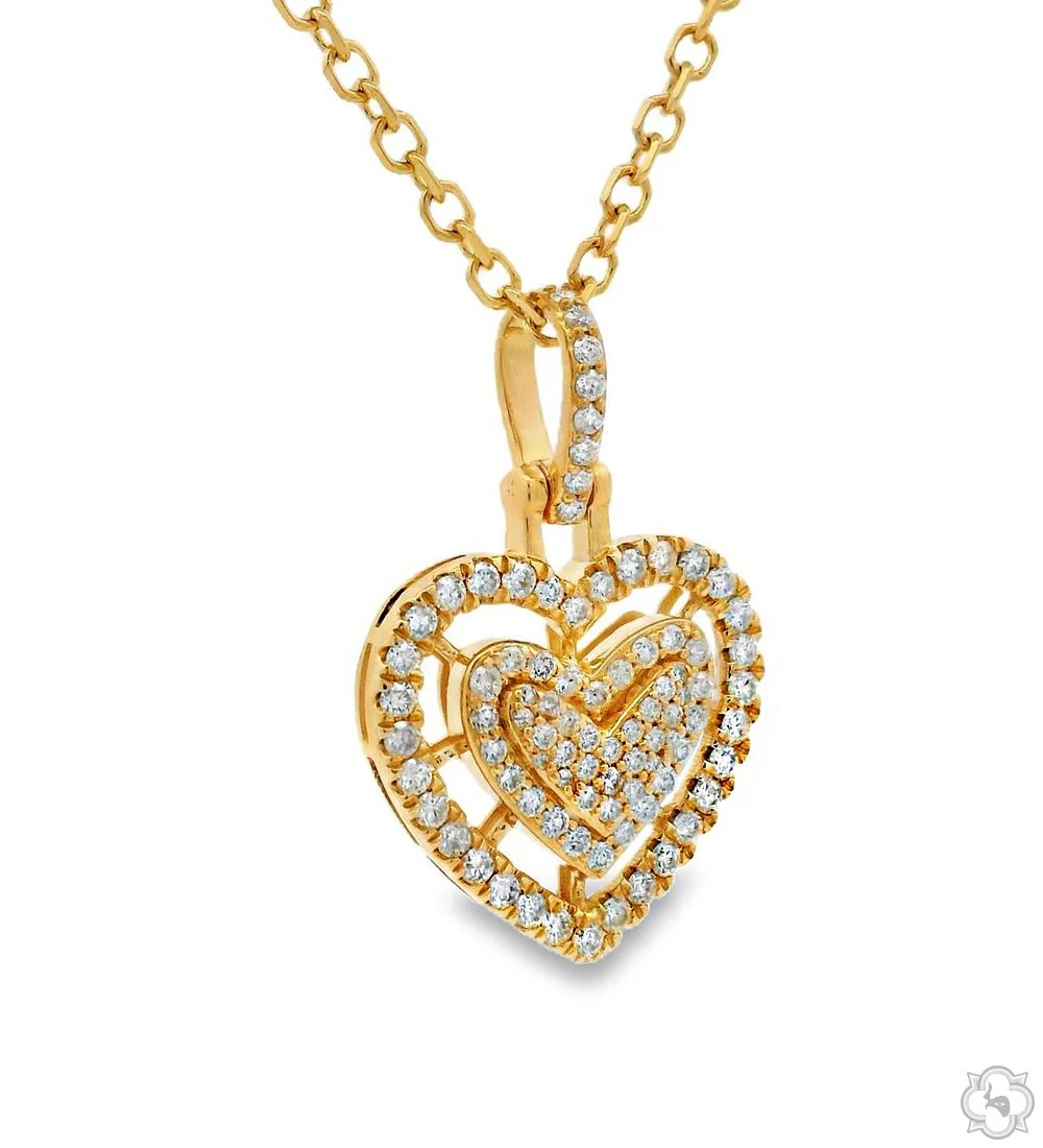 Heart Shape Diamond Necklace 70289