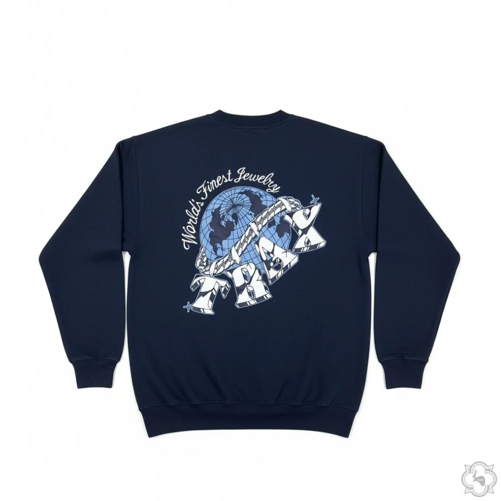 TraxNYC Limited Edition Navy Crew-Neck Sweater 70864