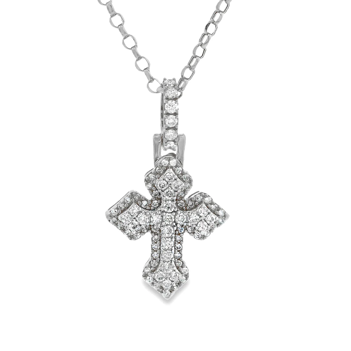 Mini Diamond Cross Pendant Set 70873
