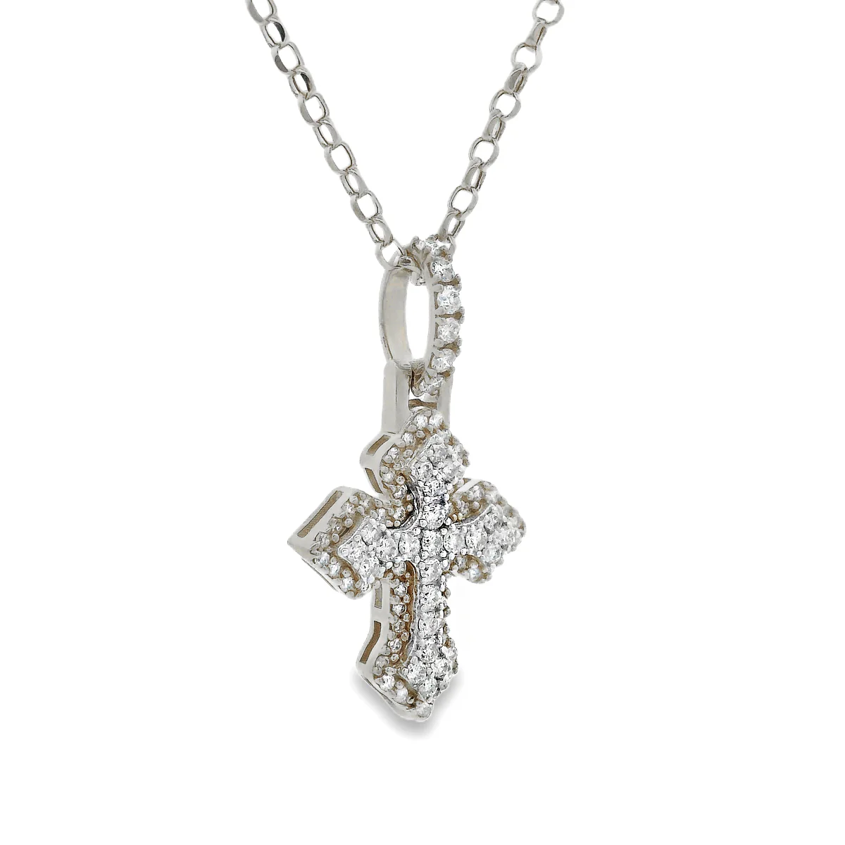 Mini Diamond Cross Pendant Set 70873