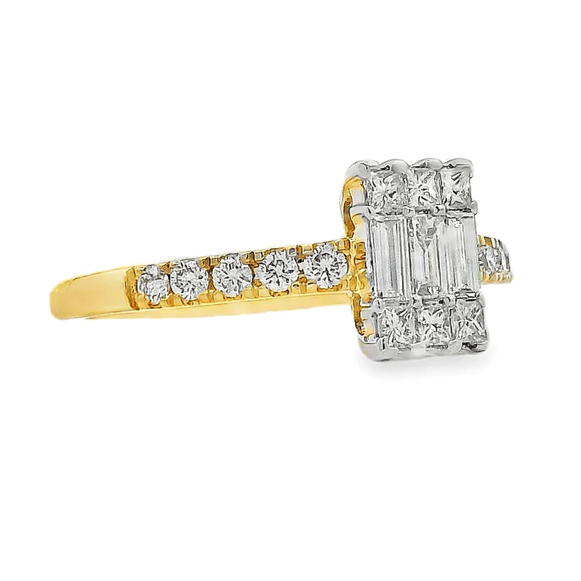 Baguette Diamond Engagement Ring 68622