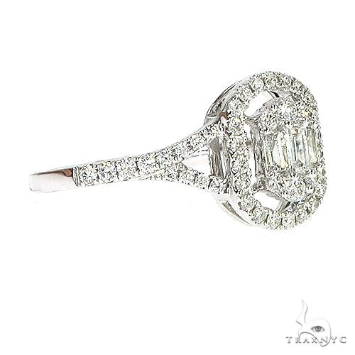 18k Gold Baguette Diamond Engagement Ring 67028