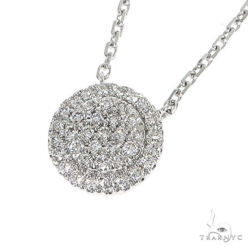 4861-18k-gold-round-diamond-necklace-with-adjustable-chain-67033-3.jpg 18K Gold Round Diamond Necklace With Adjustable Chain 67033