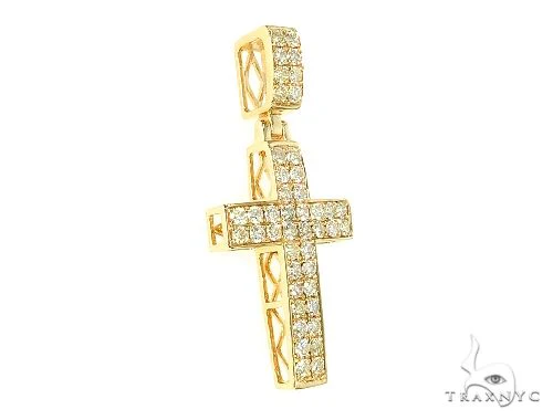 14K Gold Diamond Cross Pendant 65954