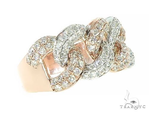 Two Tone Diamond Miami Cuban Link Ring 65823
