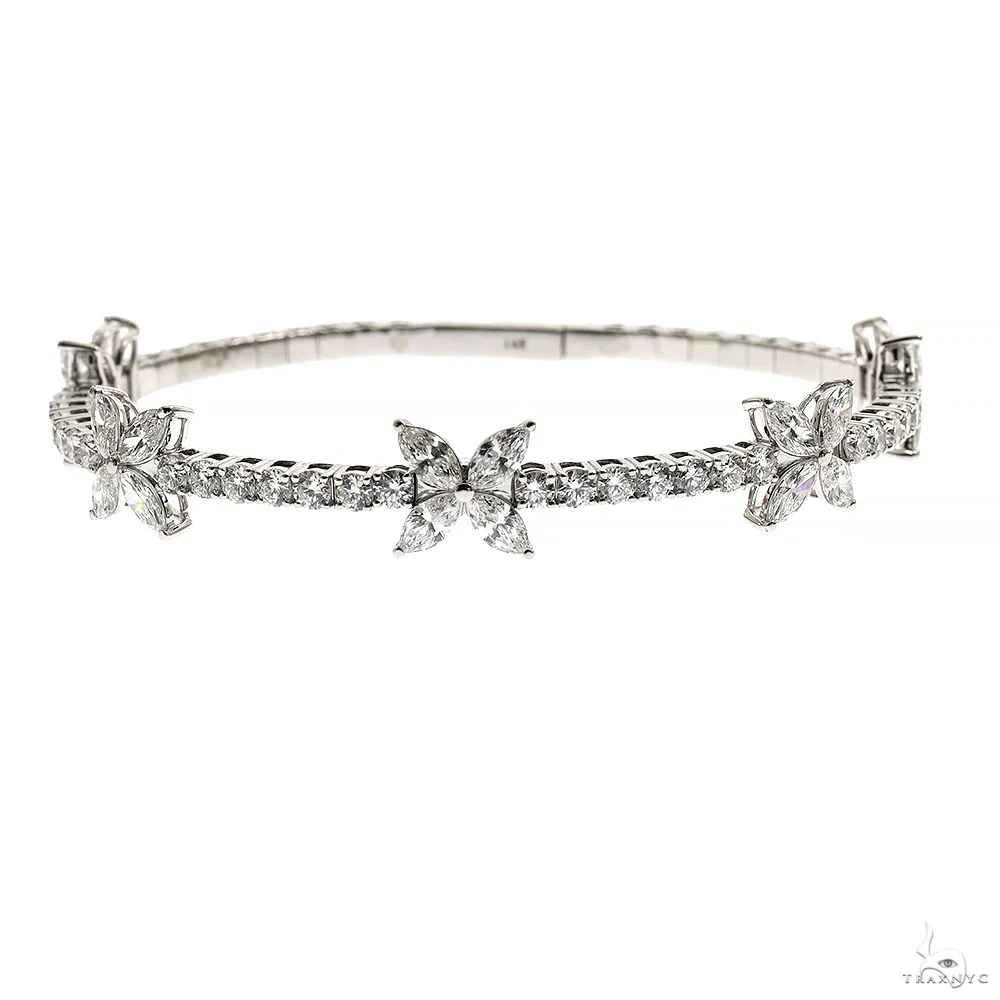 Diamond Butterfly Bangle Bracelet  (Lab) 70009