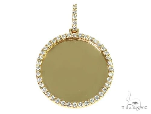 14K Yellow Gold Sweet Memories Collection Medium Diamond Photo Pendant 66280