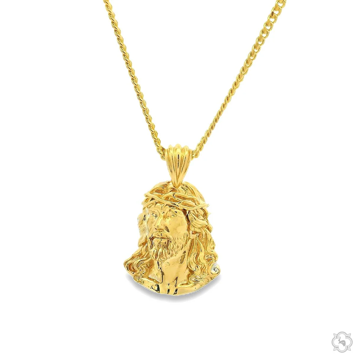 14K Gold Jesus Pendant Set 70679