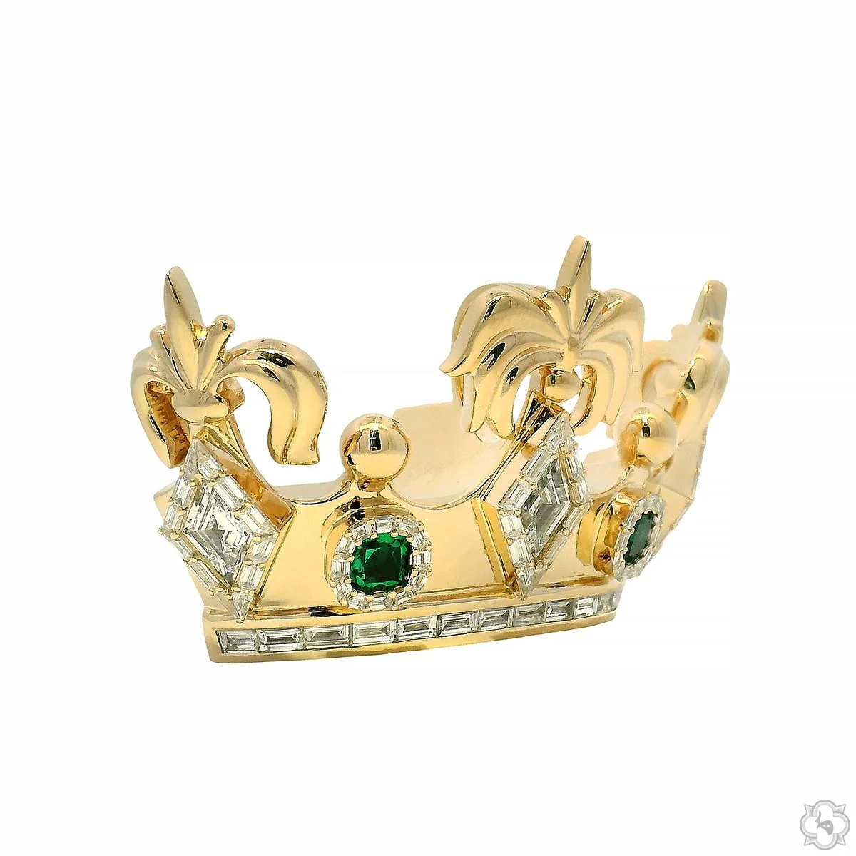 Royal Crown Diamond and Emerald Pendant 70775