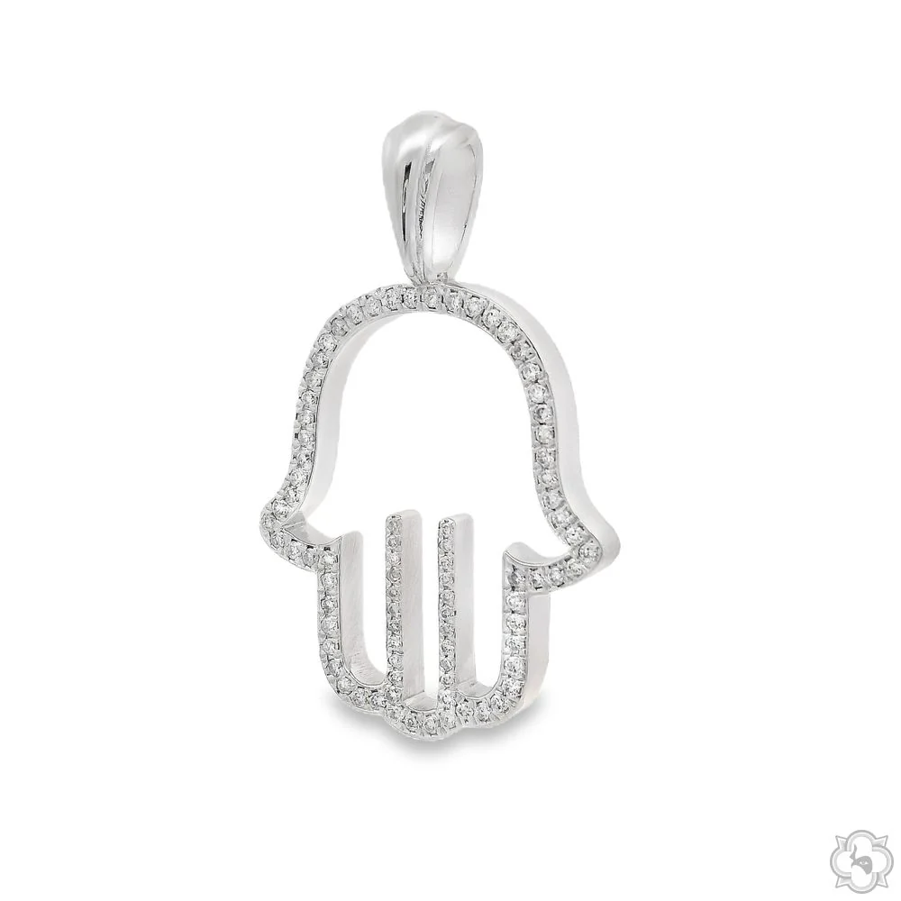 Outline Diamond Hamsa Pendant 70799
