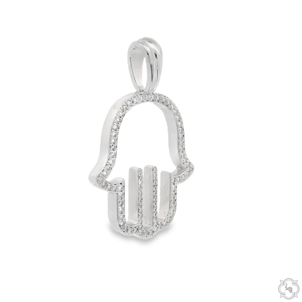 Outline Diamond Hamsa Pendant 70799