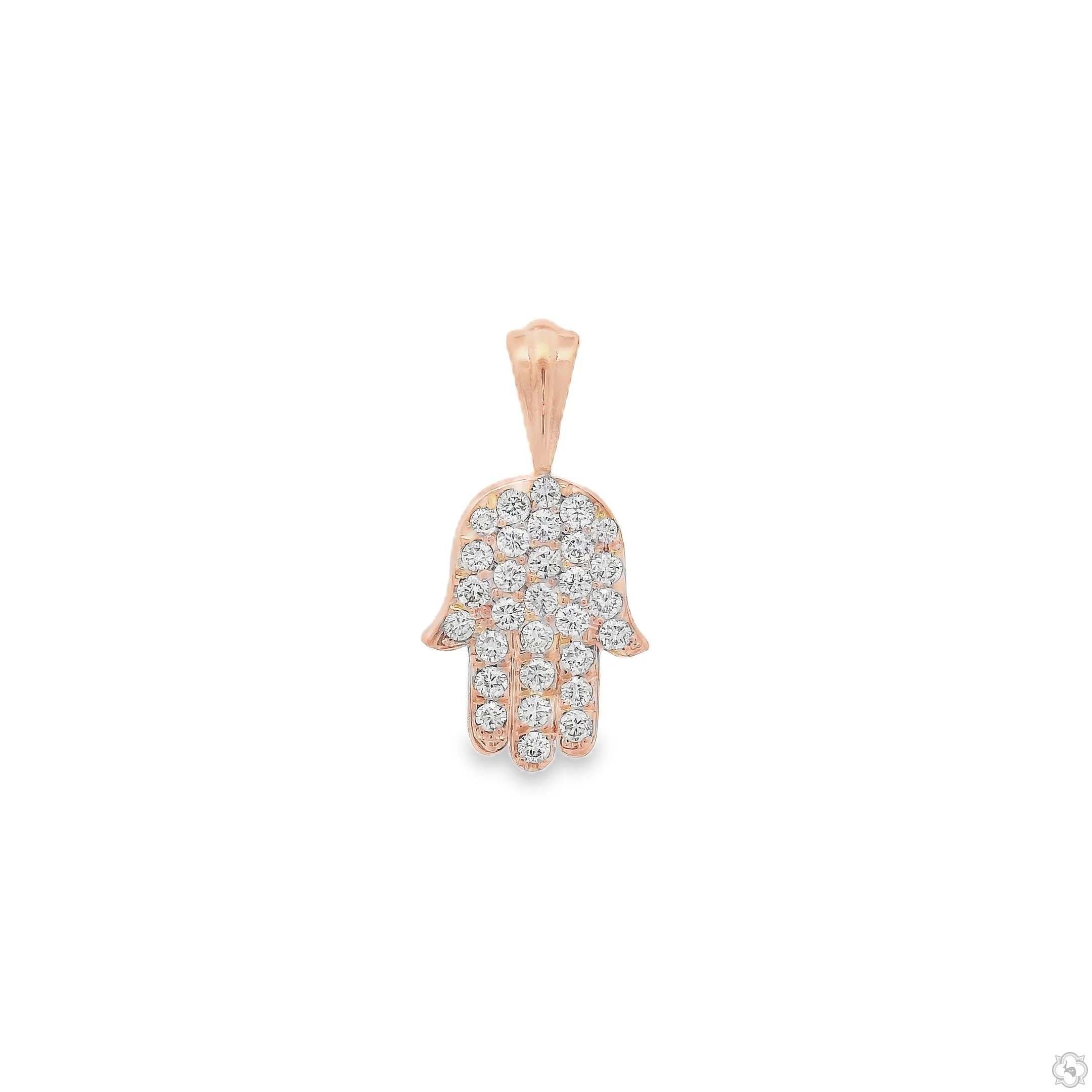 Pave Diamond Hamsa Pendant - Small 70800