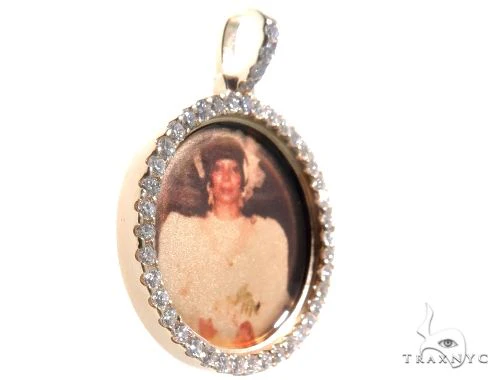 14K Gold Custom Photo Pendant 1 Inch 64428