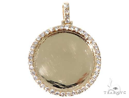 14K Gold Customizable Photo Pendant 1 inch  64624