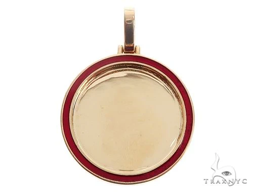 14k Yellow Gold 1 Inch Customizable Photo Pendant 65045