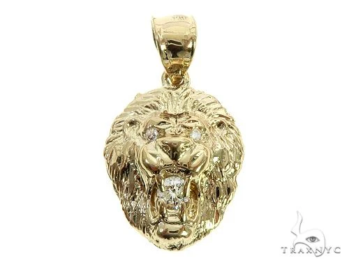 TraxNYC  Diamond Lion Pendant Mini 65810