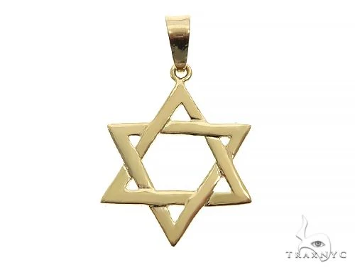 14K Gold David Star Pendant 65943