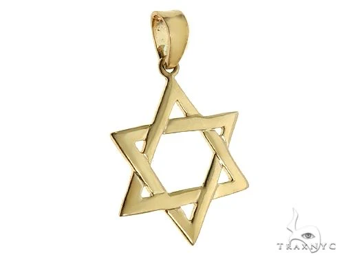 14K Gold David Star Pendant 65943