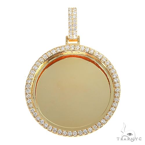 14K Gold Diamond Frame Photo Pendant 66881