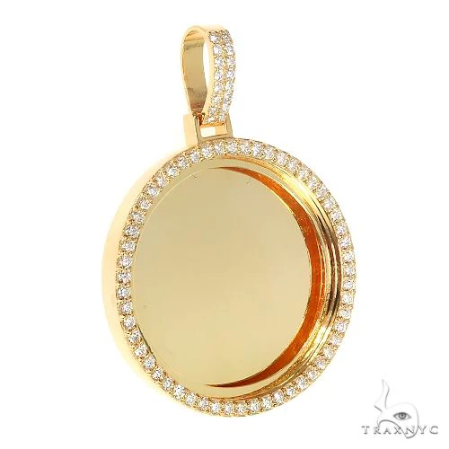 14K Gold Diamond Frame Photo Pendant 66881