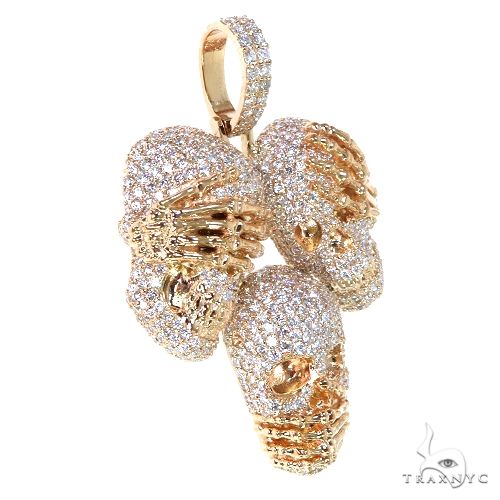See No Evil, Hear No Evil, Speak No Evil Diamond Pendant 67726