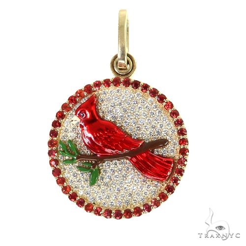 Custom Made Sapphire Diamond Photo Pendant 67770