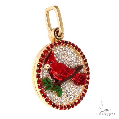 Custom Made Sapphire Diamond Photo Pendant 67770