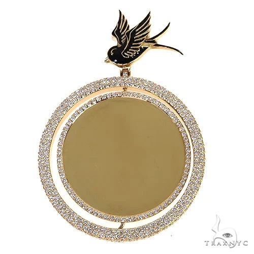 Custom Made Spinning Diamond Photo Pendant 67861