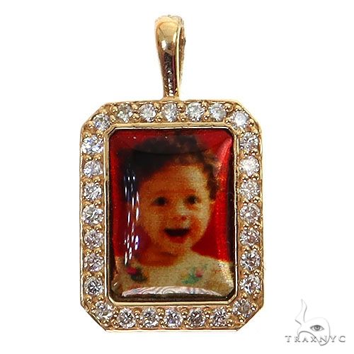 Rectangular Diamond Photo Pendant 68591