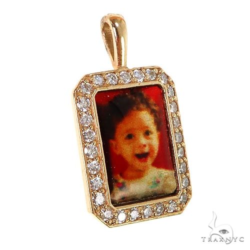 Rectangular Diamond Photo Pendant 68591