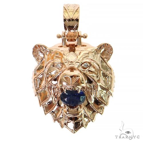 14K Gold Grizzly Bear Pendant 68746