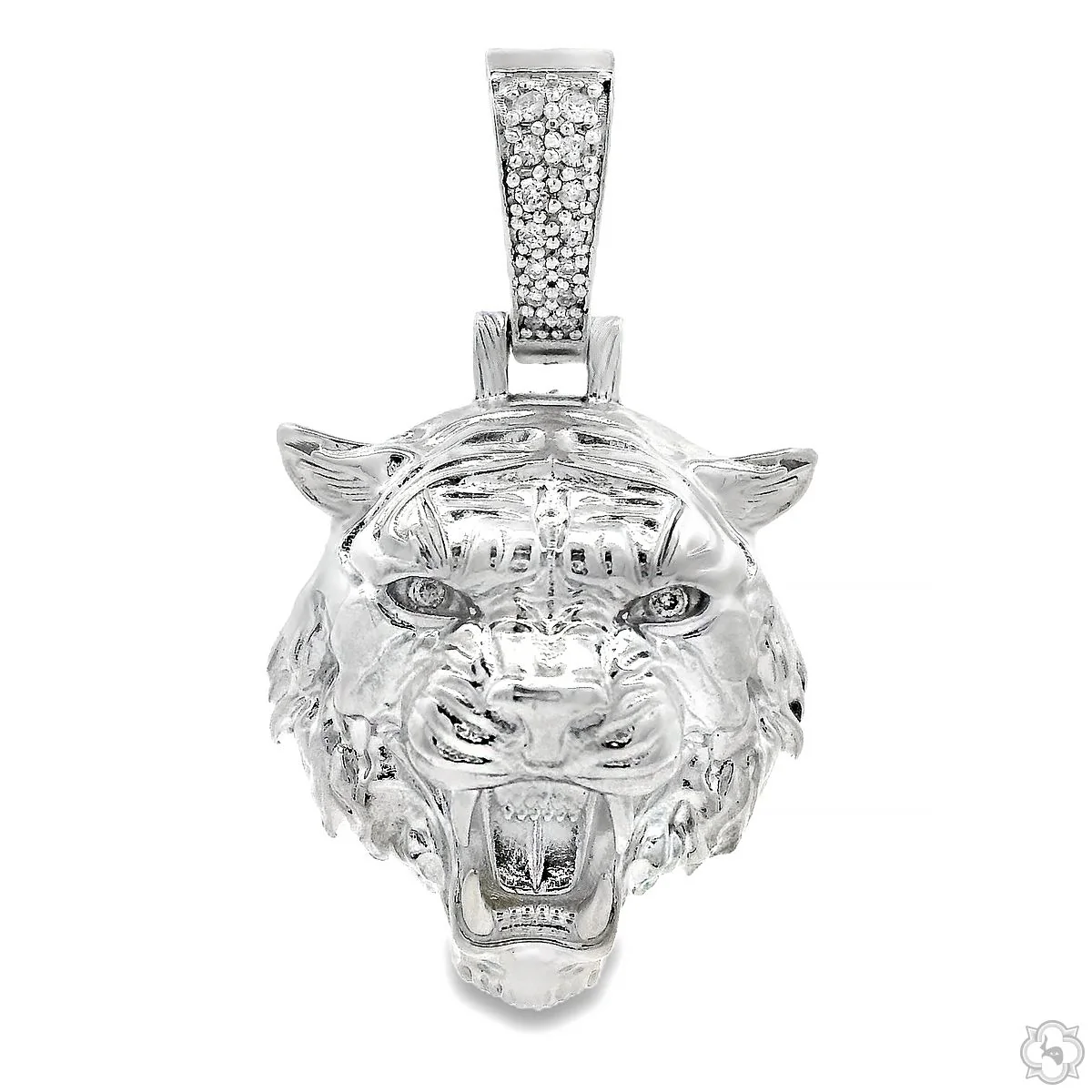 .925 Silver Tiger Head Pendant Small  68963