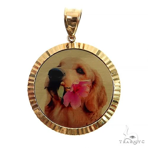 10K Gold Photo Pendant 25mm 69145