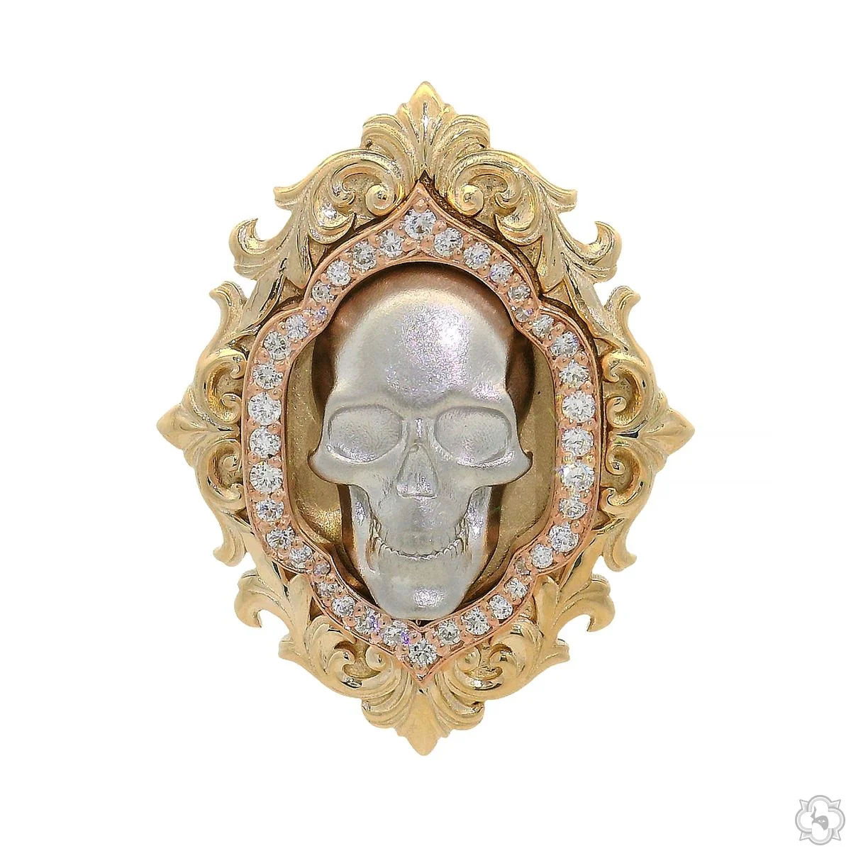 The Baroque Motif Skull Pendant 70686