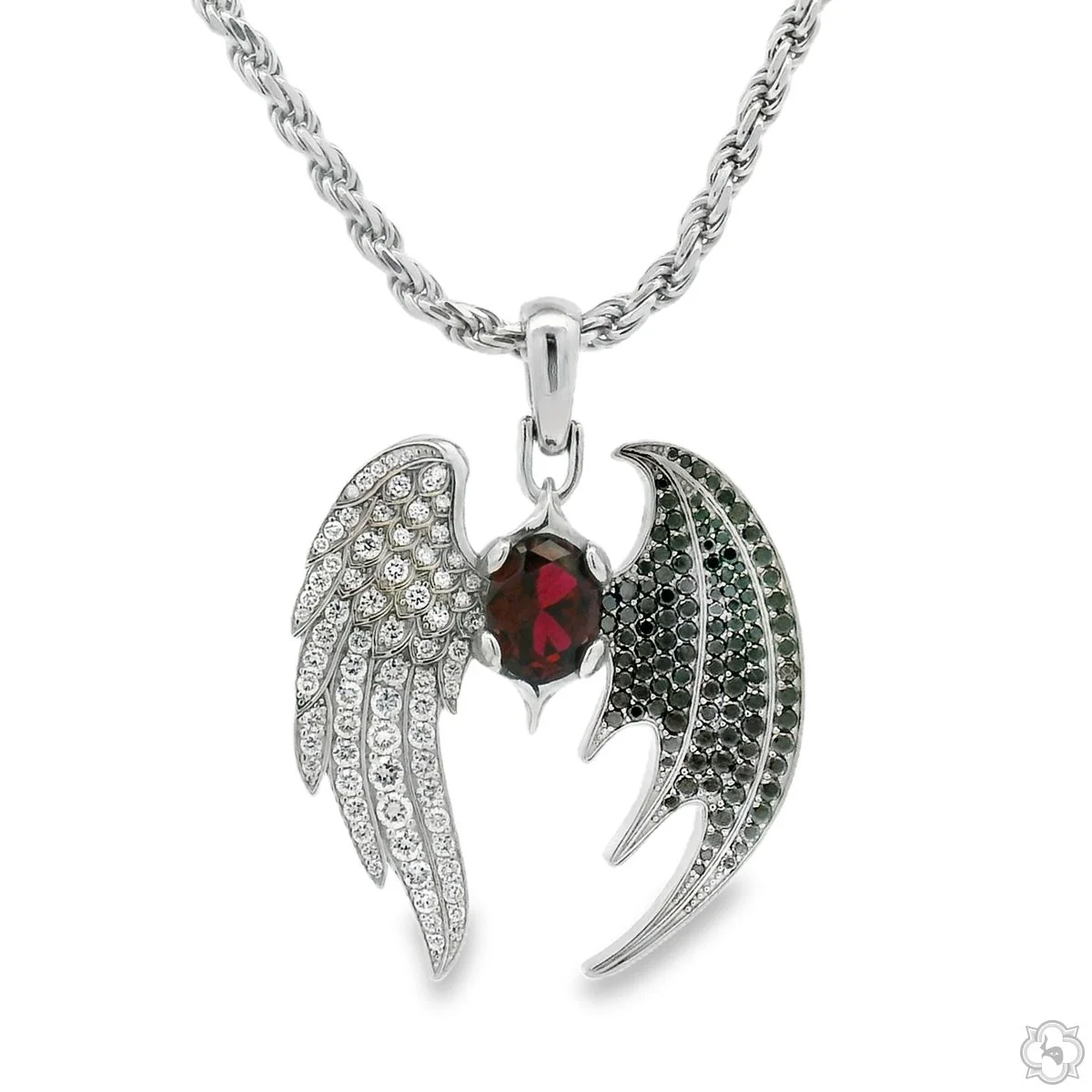 Half Angel Half Bat Pendant 70719