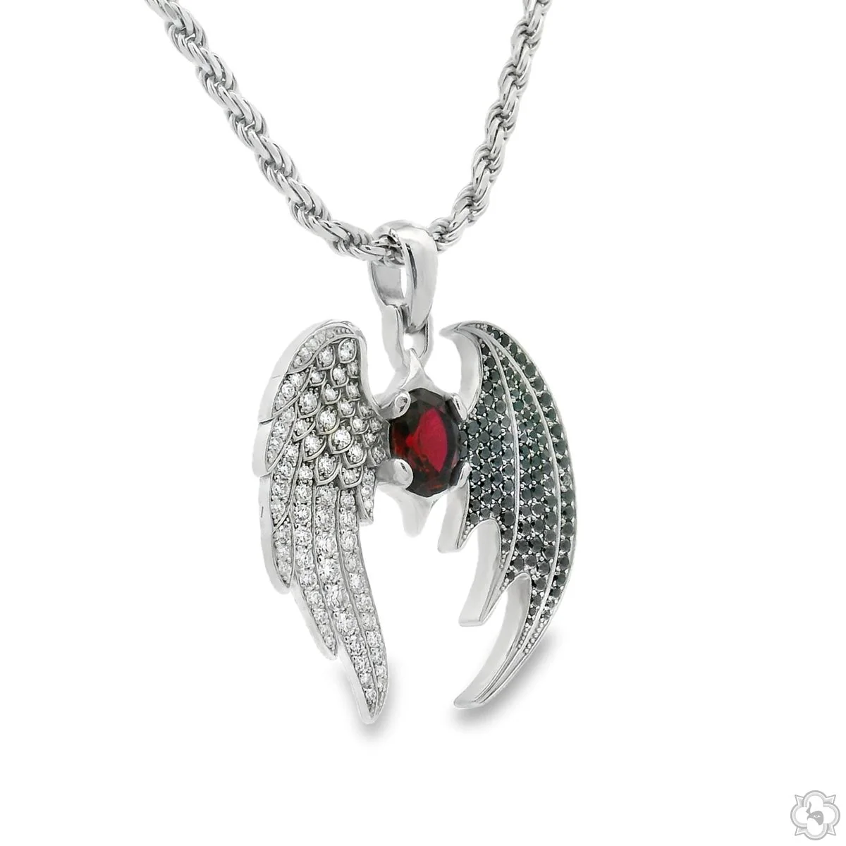 Half Angel Half Bat Pendant 70719