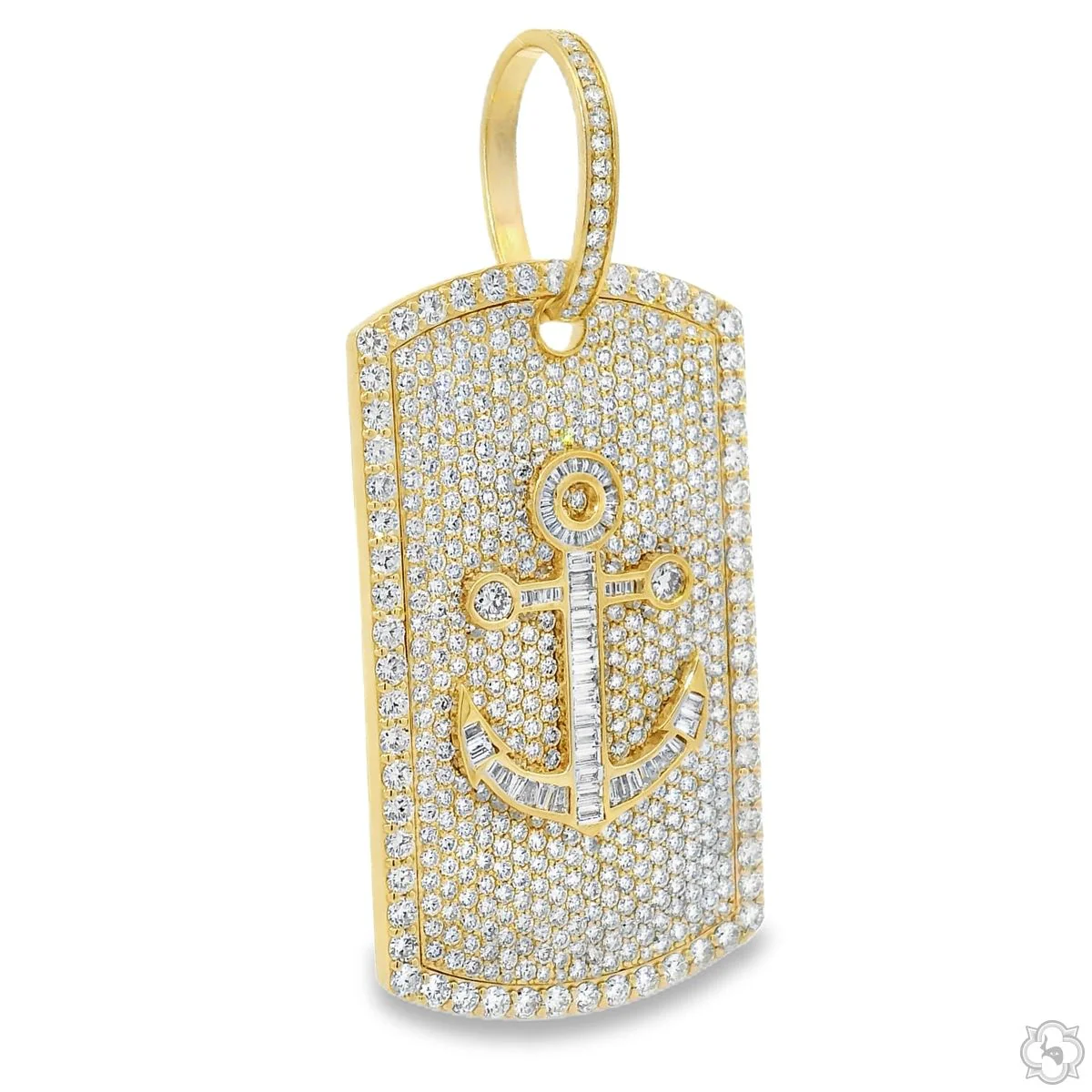 Anchor Diamond Dog Tag Pendant 70745