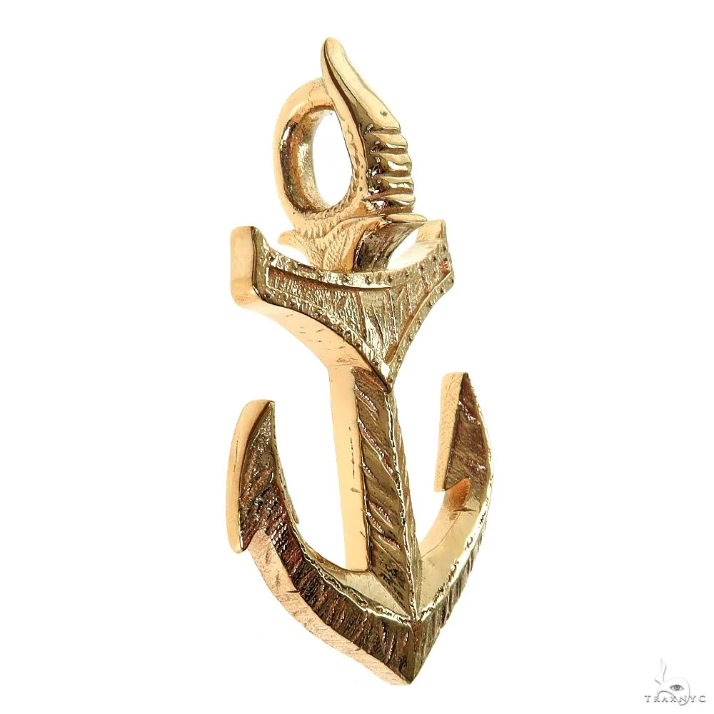 10K Gold Anchor Pendant 69907