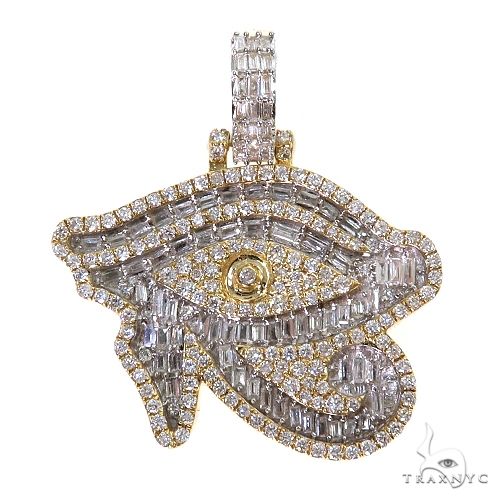 Baguette Diamond Evil Eye Pendant 69710