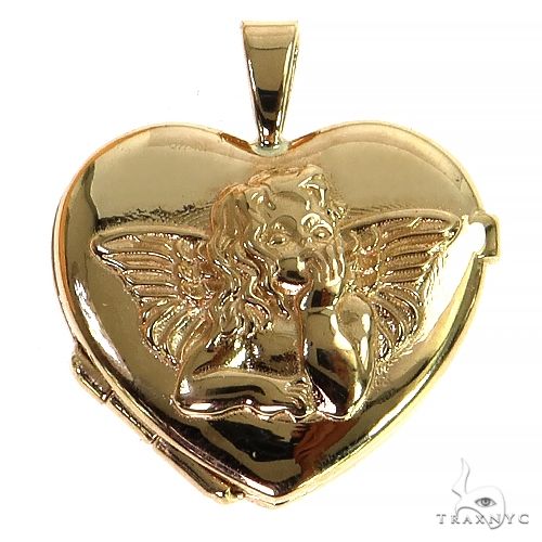 Heart Shape Angel Photo Pendant 68234