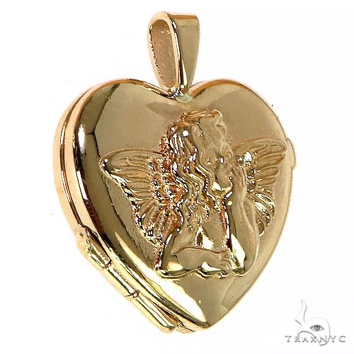Heart Shape Angel Photo Pendant 68234