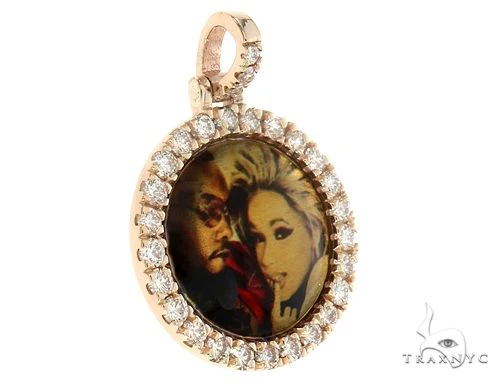14K Gold Custom Photo Pendant 0.75 Inch 64758